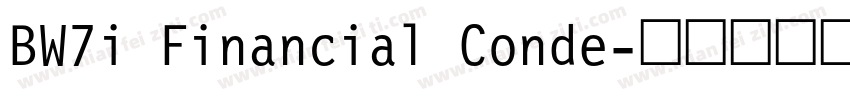 BW7i Financial Conde字体转换